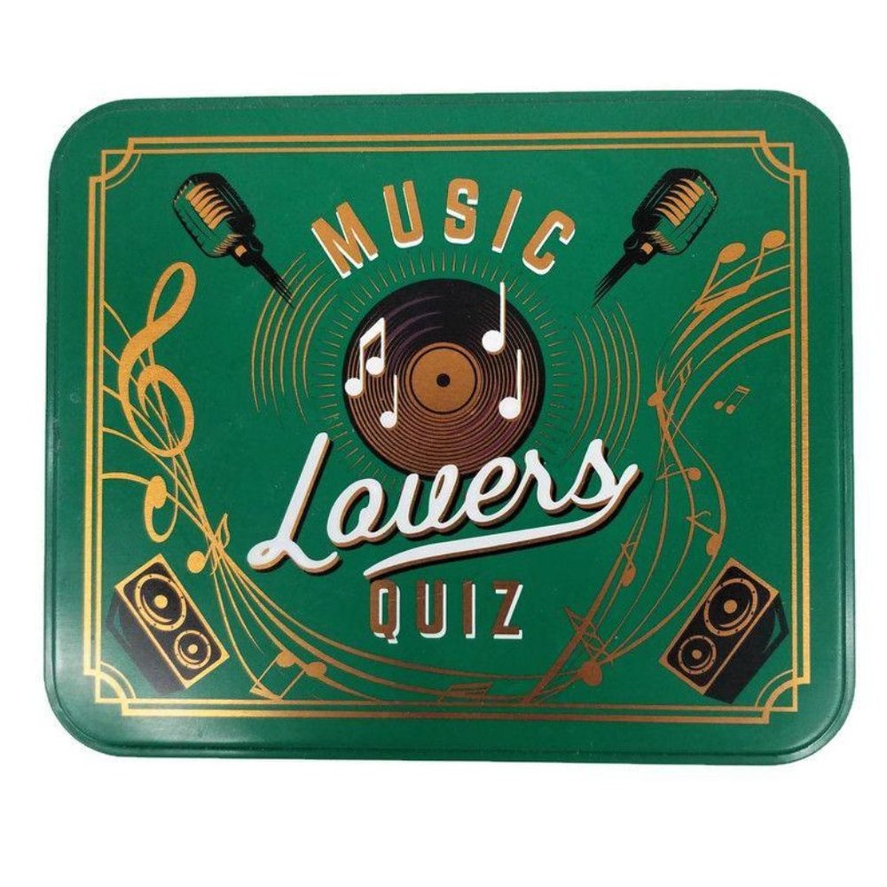 Music Lovers Quiz Game Toy Metal Tin 100 Questions